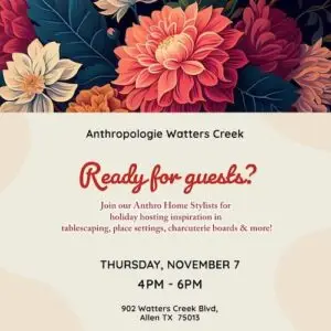 Anthropologie Pop Up Event