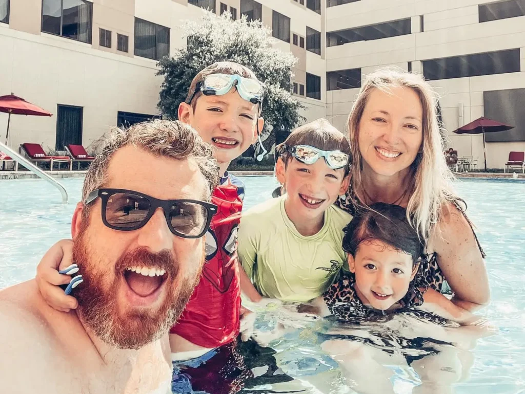 Family at Marriott Dallas Allen Pool