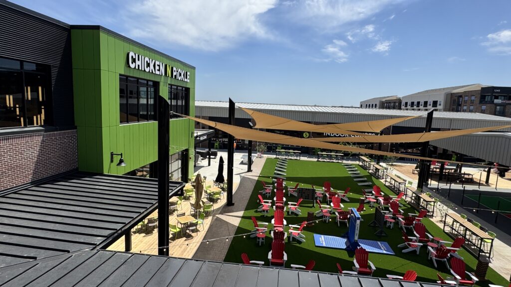 Exterior of Chicken N Pickle in Allen