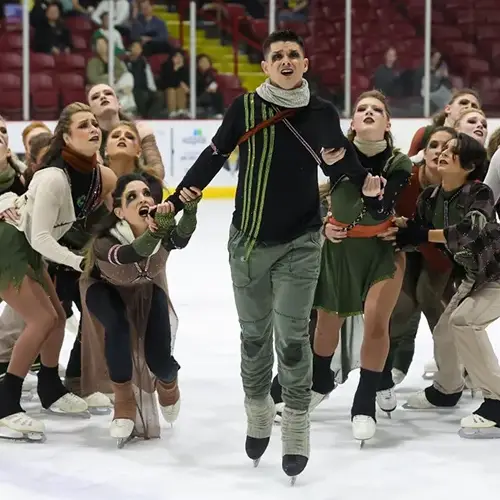 Ice skaters performing at National Theatre on Ice