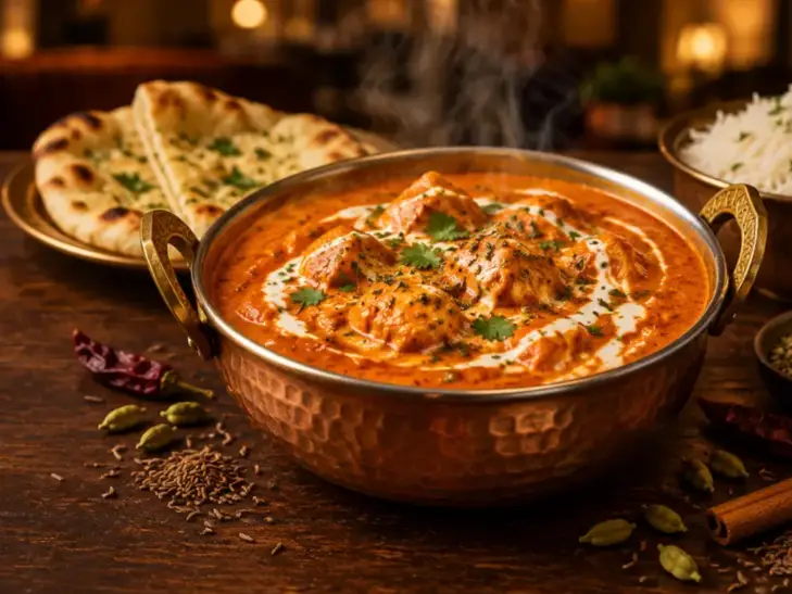 A bowl of butter masala at The Monks in Allen, TX